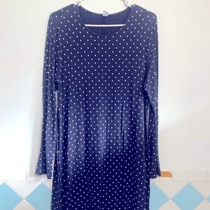 Navy Blue Polka Dot Dress